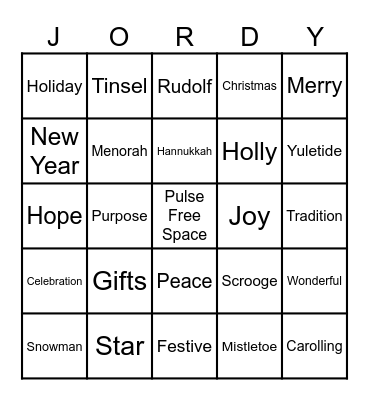 Holiday Bingo Card
