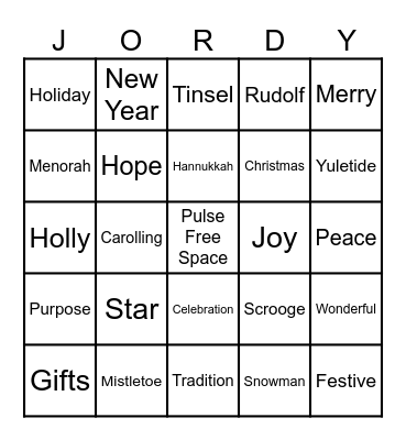 Holiday Bingo Card