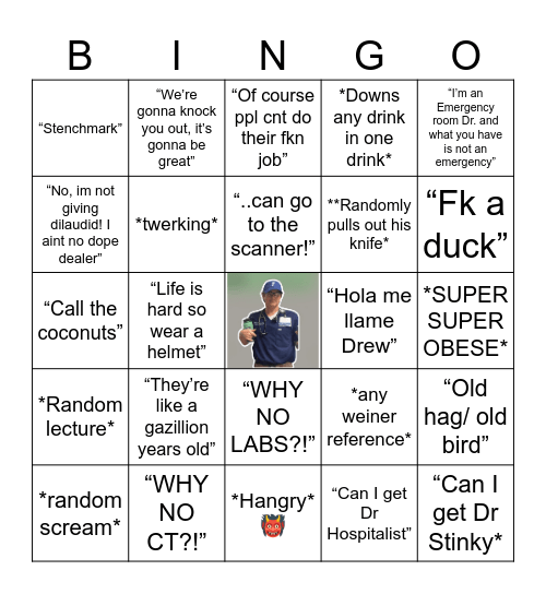 Warner Bingo Card