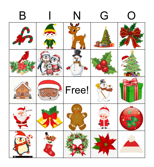 Holiday Bingo Card