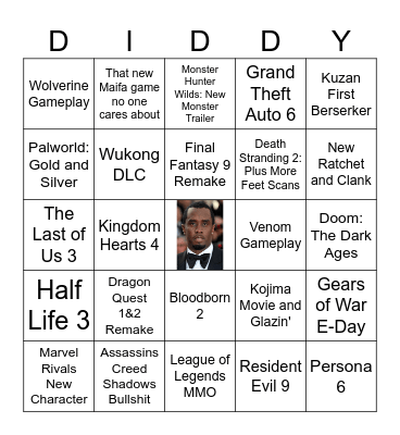 Game Awards 2024 Bingo Card