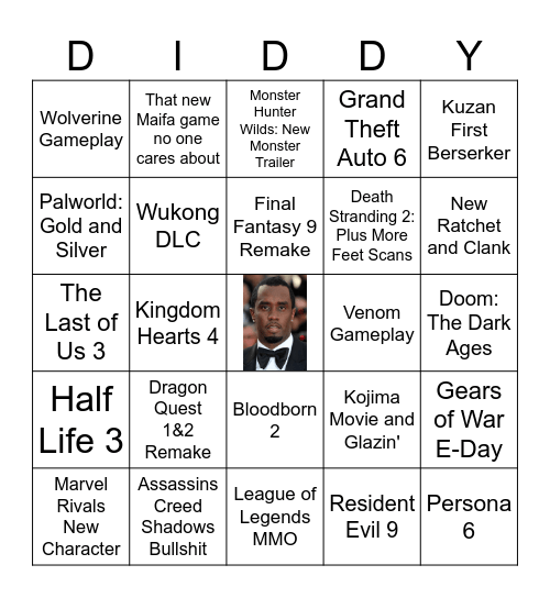 Game Awards 2024 Bingo Card