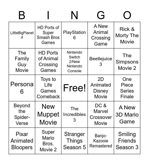 What to get Before GTA VI Bingo Card