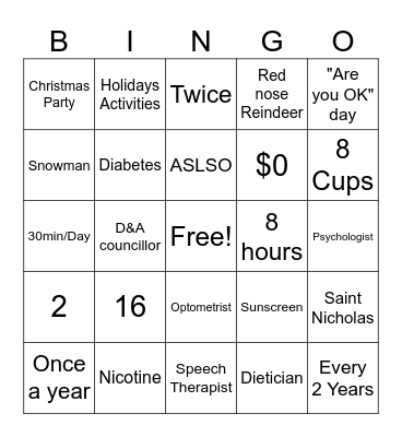 Bulgarr Bingo Card