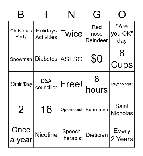 Bulgarr Bingo Card