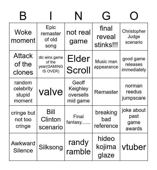 Shelter Bingo Game Awards 2024 Bingo Card