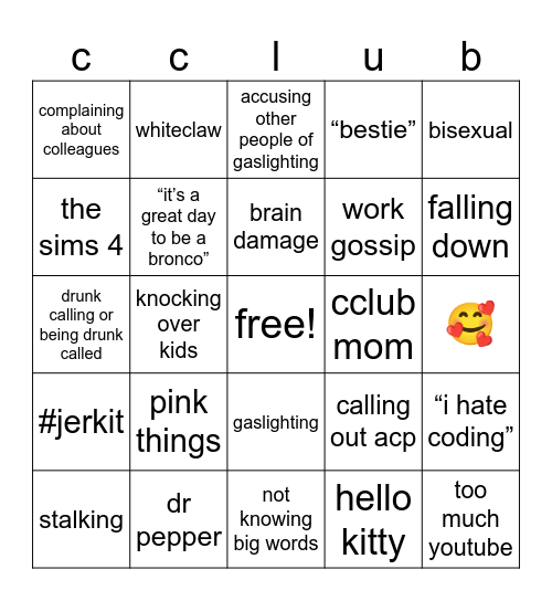 alu bingo Card