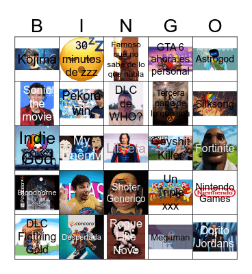 Coty OF the Year Bingo Card