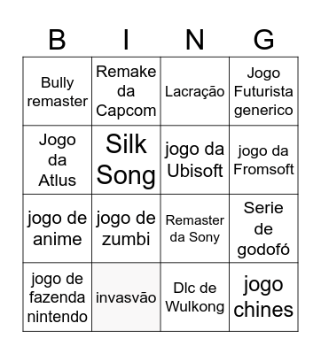 aws Bingo Card