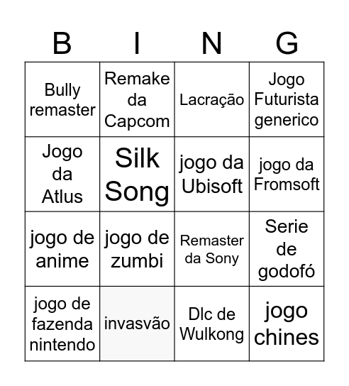 aws Bingo Card