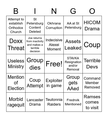 HARESF BINGO Card