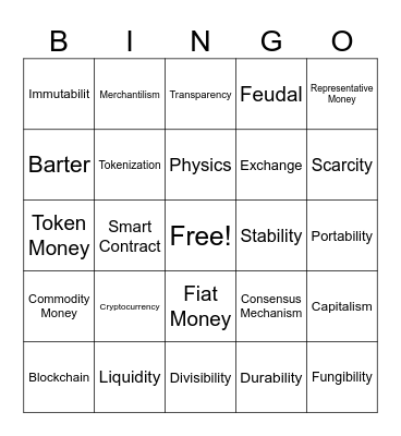 Crypto Metaphysics Bingo Card