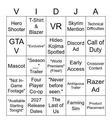 Buzzed off Buzzwords Bingo Card