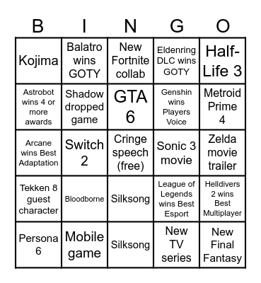 GOONSQUAD BINGO Card