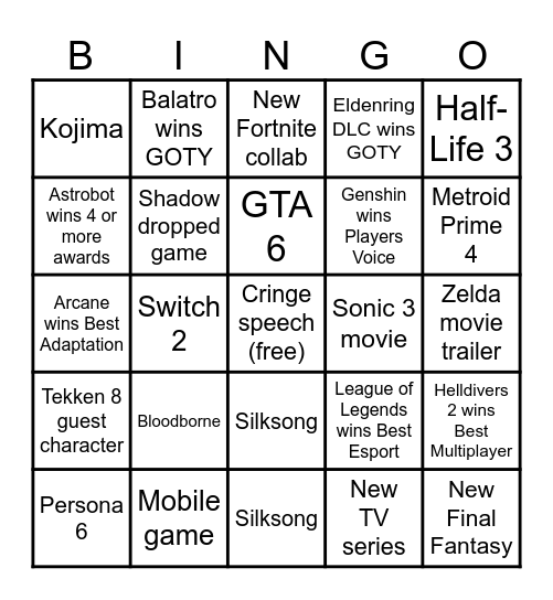 GOONSQUAD BINGO Card