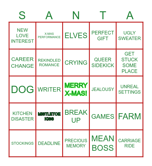 R&N 2024 X-MAS BINGO! Bingo Card