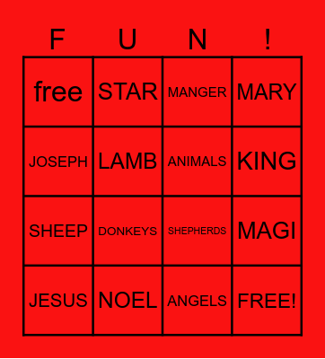 CHRISTMAS Bingo Card