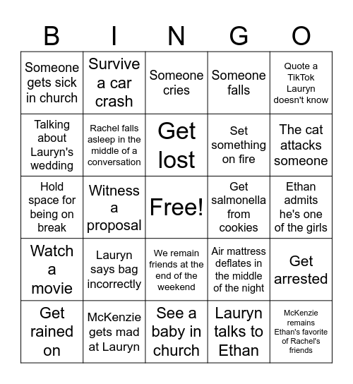 St. Louis 2024 Bingo Card