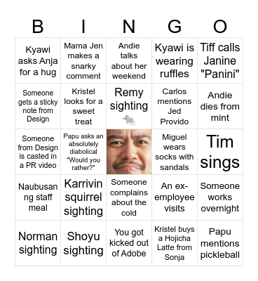 Creatives Bingo Card