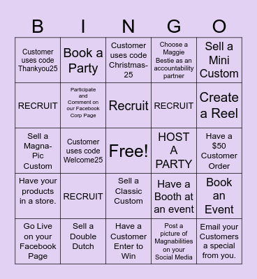 Magnabilities Bingo Card