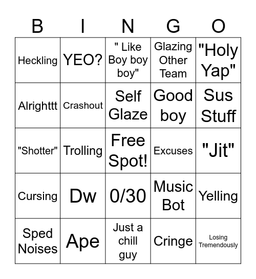 Illmatic Bingo Card