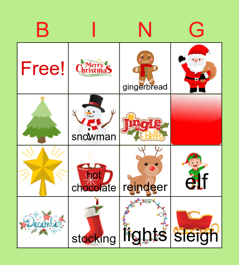 Christmas Bingo Card