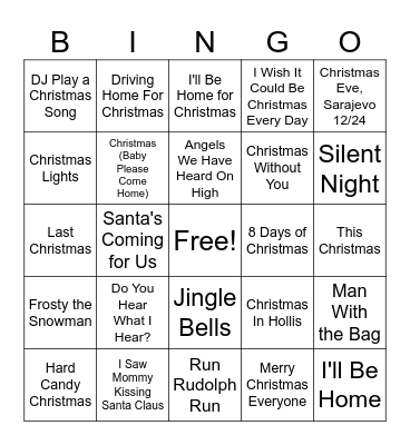 Christmas #2 Bingo Card