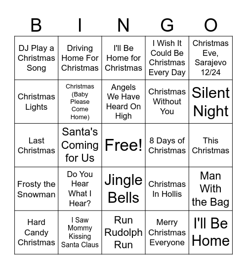 Christmas #2 Bingo Card