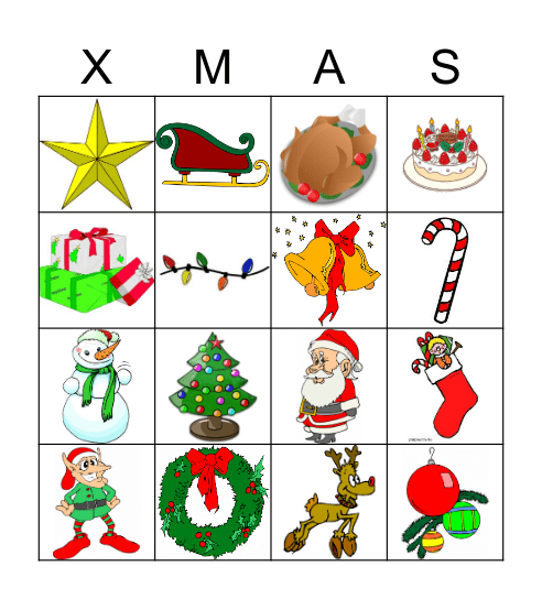 Christmas Bingo Card