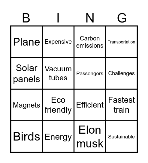 BODY Bingo Card