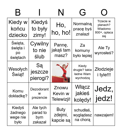 ŚWIĄTECZNE BINGO Card