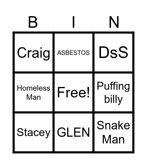 DSS BINGO Card