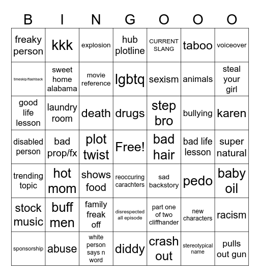 bigno bogd Bingo Card