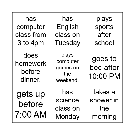 Find Someone Who... Bingo Card