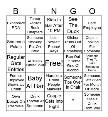 D J J D Bingo Card