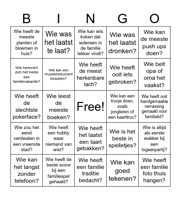 Van den Broekies Kerst Bingo 2024 Bingo Card