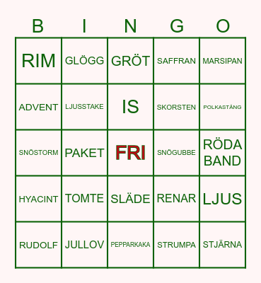 JUL BINGO Card