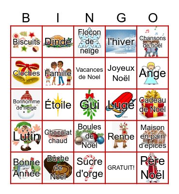 Noel Bingo Card