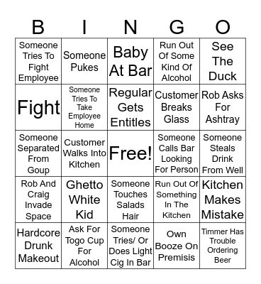 D J J D Bingo Card