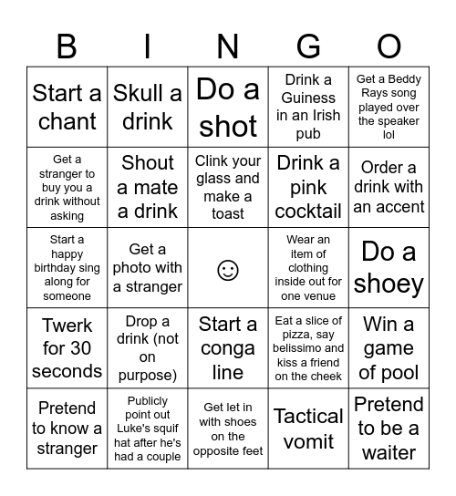 M'c Bingo Card