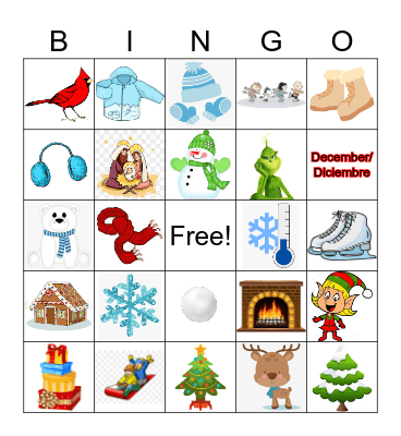 Winter Bingo Card