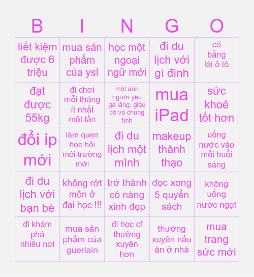 bingo goal carl 2025 Bingo Card