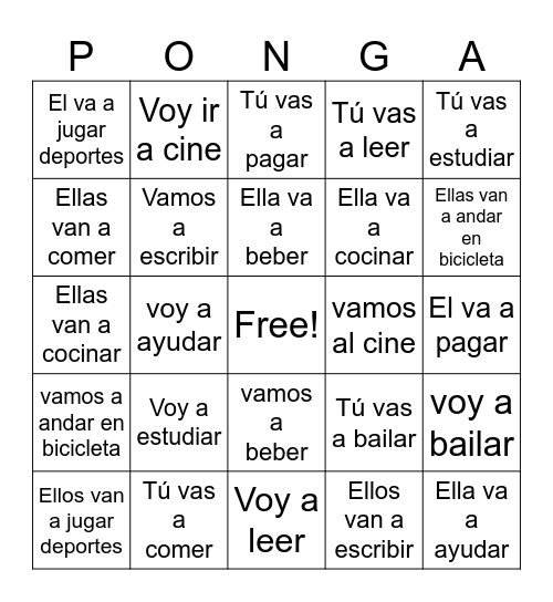 Review Bingo Card