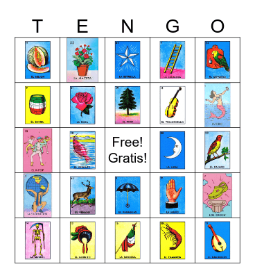 Loteria Mexicana Bingo Card