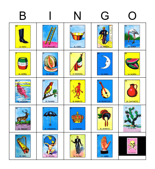 Loteria Mexicana Bingo Card