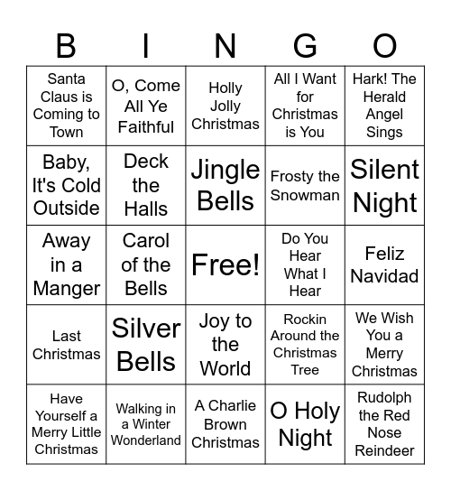 Christmas Bingo Card
