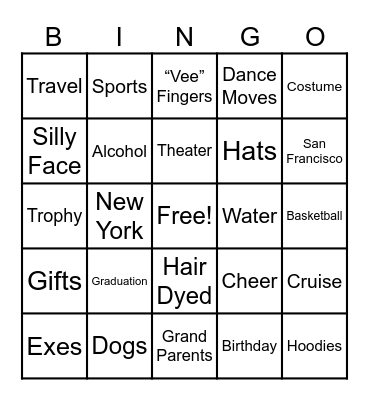 PHOTO BOOK BINGO Card
