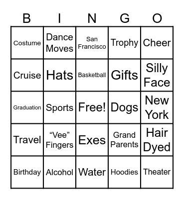 PHOTO BOOK BINGO Card