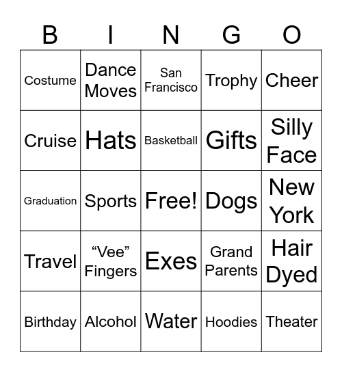 PHOTO BOOK BINGO Card