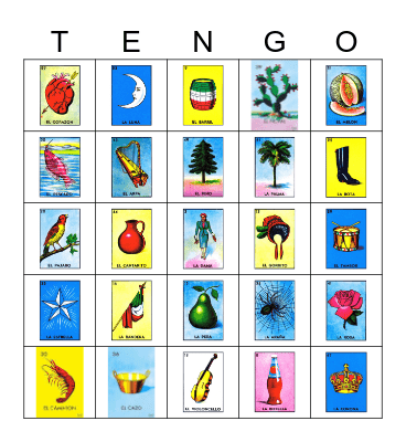 Loteria Mexicana Bingo Card